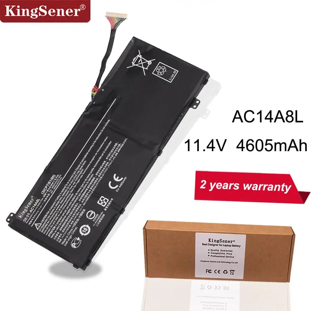 KingSener AC14A8L ноутбук Батарея для acer Aspire VN7-571 VN7-571G VN7-591 VN7-591G VN7-791G KT.0030G. 001 аккумулятор большой емкости 11,4 V 4605 мА-ч