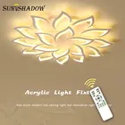 Современные светодиодные потолочные светильники для дома, гостиной, спальни, столовой светильник я акриловая люстра, потолочная лампа