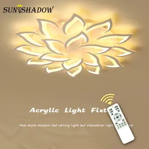 Современные светодиодные потолочные светильники для дома, гостиной, спальни, столовой светильник я акриловая люстра, потолочная лампа
