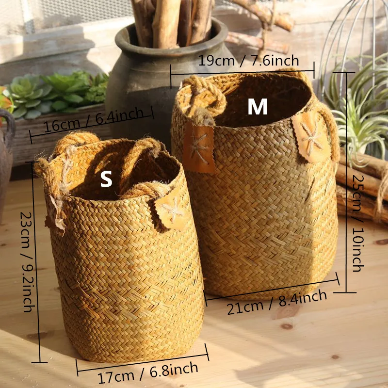 Натуральные цветы из ротанга настольная корзина для хранения свадебная