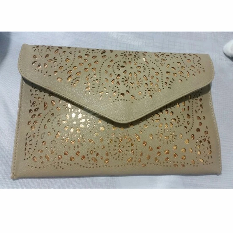 Дамы конверт Золотой выдалбливают бабушка Chic плеча Crossbody леди цепи хаки красный