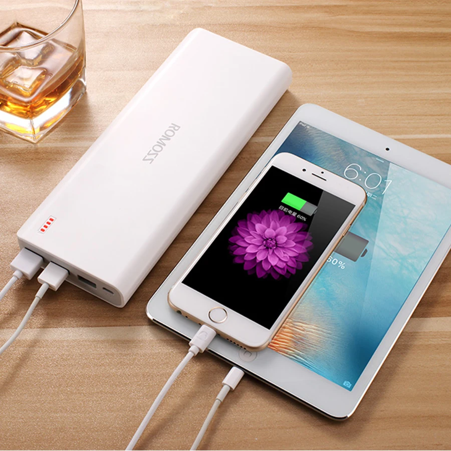 Оригинальный внешний аккумулятор ROMOSS Sense9 25000 мач Sense 9 5 в 3 выхода USB зарядное