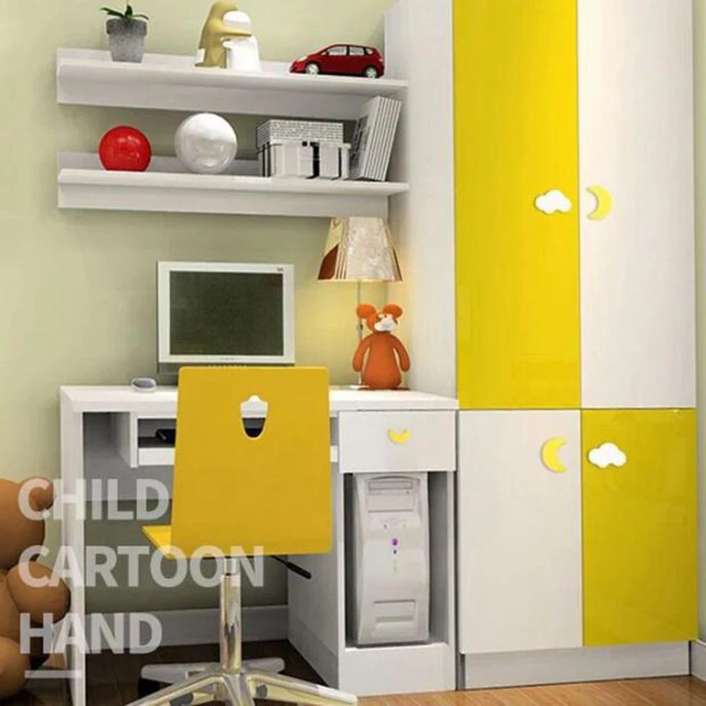 Детские ящики для шкафа ручки и комнаты в форме облака Мультяшные мебельные