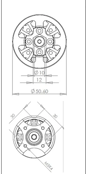 FMS 5060 KV360 360KV мотор бесщеточный 6S Новый Хищник для 1400 мм Pitts 1700 P51 Mustang RC Самолет