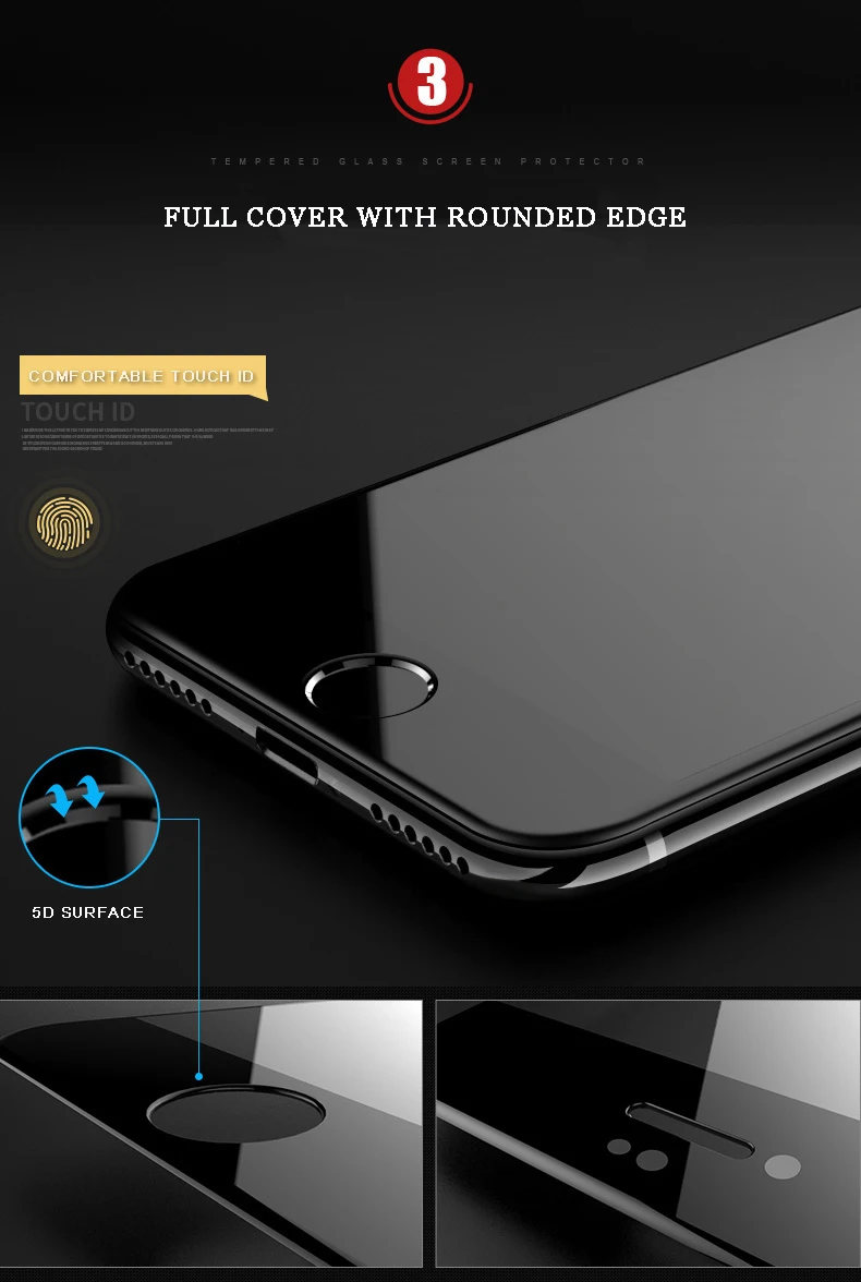 5D 9H закругленные края полное покрытие закаленное стекло для iPhone 7 6 6S 8 Plus X XR XS Max защита экрана закаленное защитное покрытие 4D