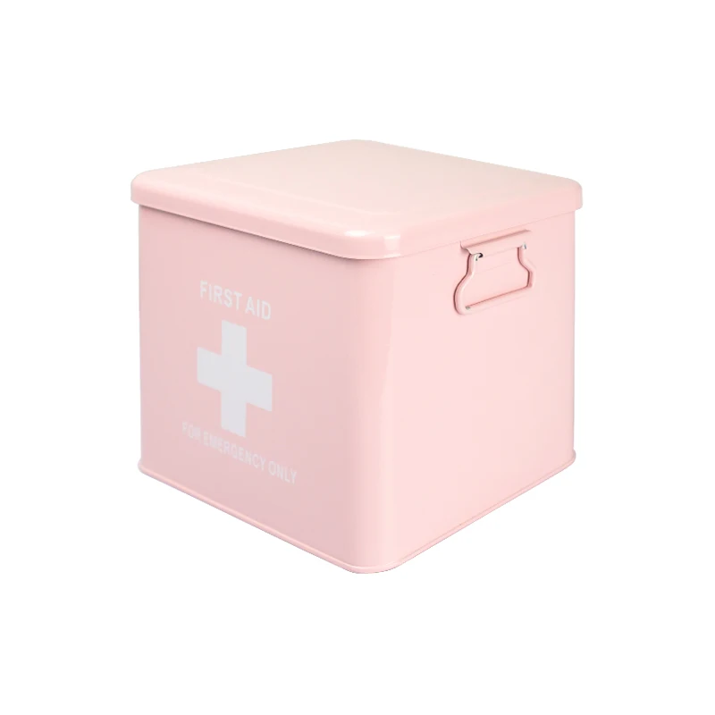 1 шт. коробка для хранения лекарств квадратная прекрасная банка железная