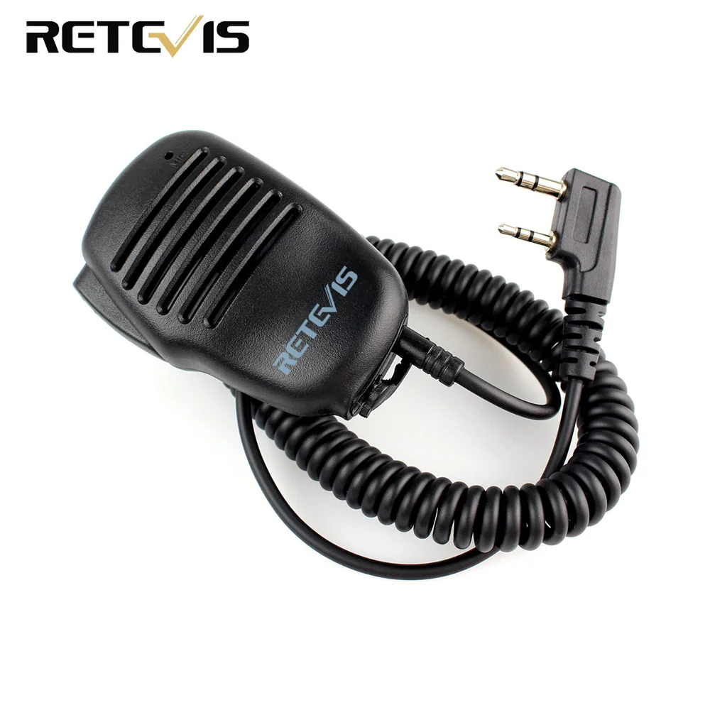 2 контактный PTT динамик с микрофоном для KENWOOD BAOFENG радиоприемник RETEVIS H777 RT5R RT3 RT5 RT80