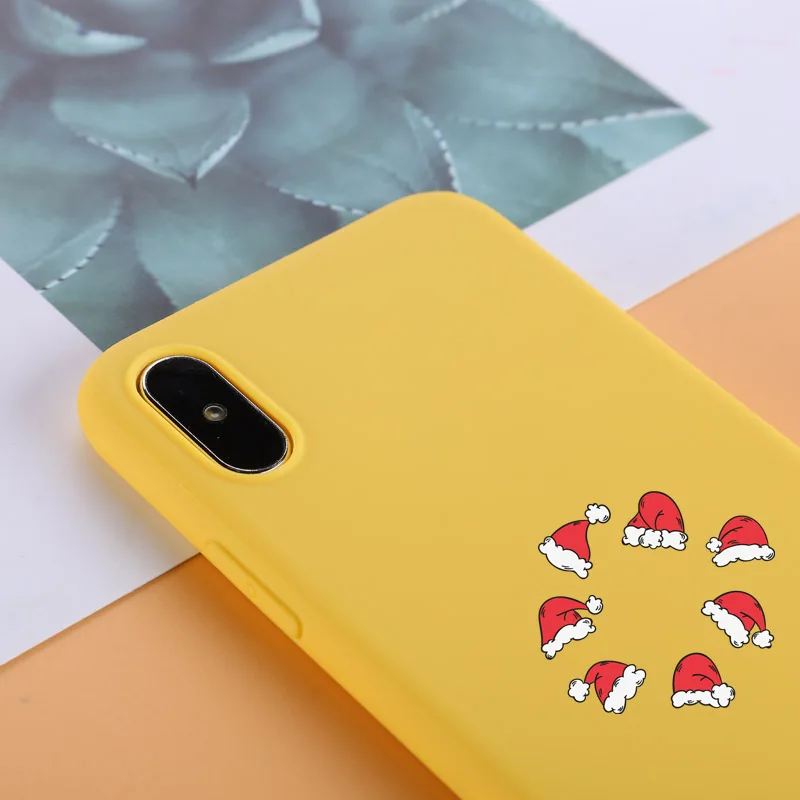 Чехол для Телефона iPhone 6 6s 7 8 Plus X XR XS Max чехол милый мультфильм Рождество Санта