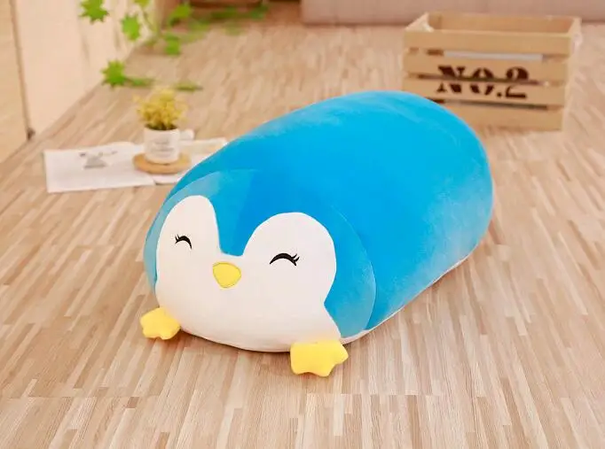 Penguin Милая толстая собака Кот Тоторо Пингвин свинка лягушка плюшевые игрушки мягкие животные мультфильм Подушка прекрасные детские игрушки подарок на день рождения друзья - Цвет: Penguin