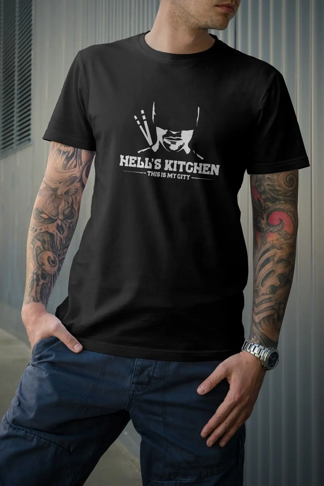 Футболка с принтом Сорвиголова HELLS KITCHEN INSPIRED DESIGN Повседневная принтованная