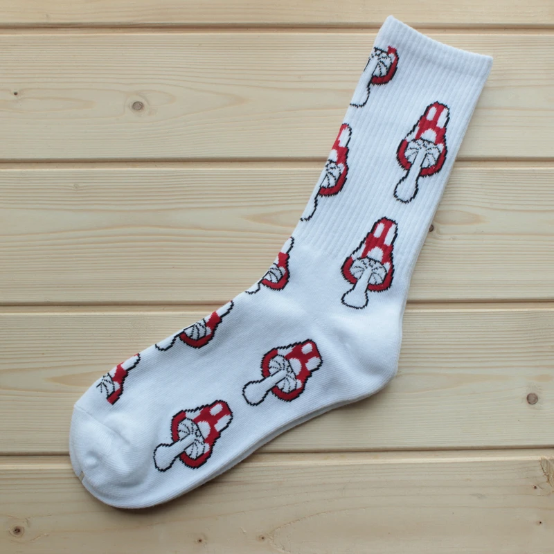 1 пара мужские гольфы в стиле ретро с принтом грибов|knee socks men|brand men socksmen brand |