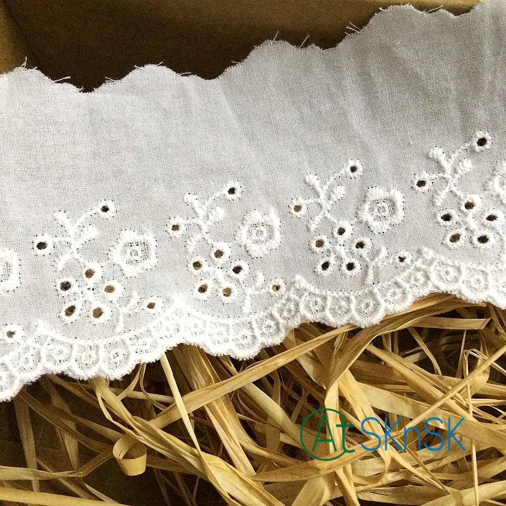 Цветочная вышитая хлопковая ткань аксессуары для одежды 100% хлопок A1 1