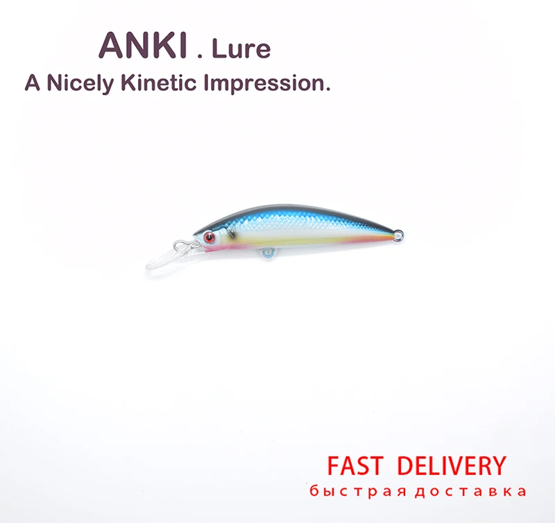 ANKI длинный язык 70 мм г 14 г Японии Жесткий Рыбалка приманки искуственная наживка для рыбы глубокий тонущий гольян Шад сахар глубоко