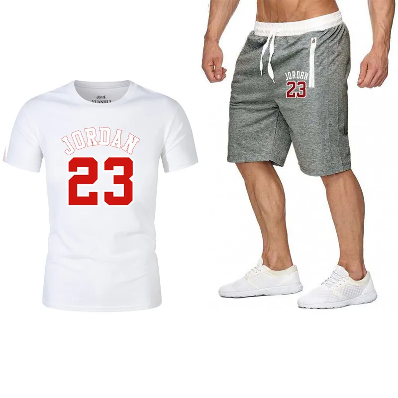 as photo Комплект из двух предметов, мужская одежда jordan 23, футболка, шорты, летний короткий комплект, спортивный костюм, мужской спортивный костюм, спортивный костюм для бега, баскетбольная майка - Цвет: as photo