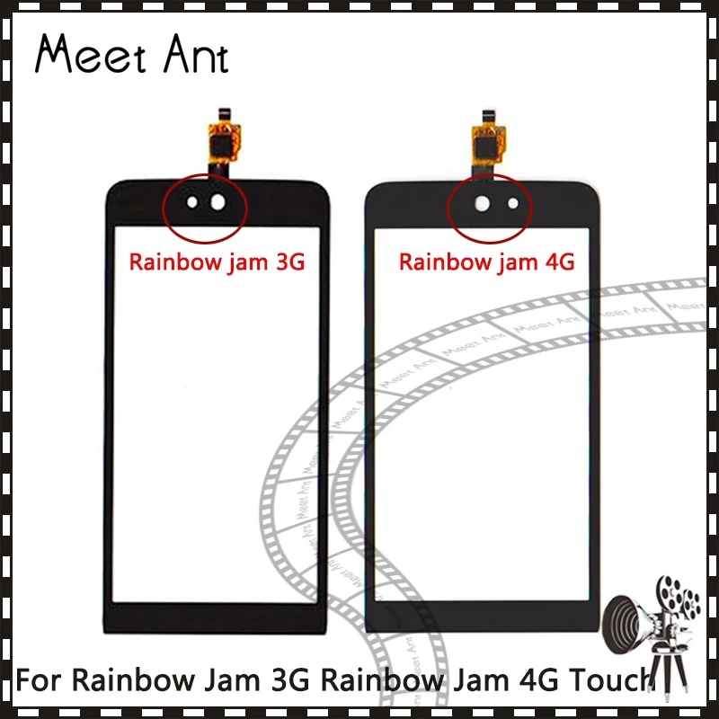 

10Pcs/lot High Quality 4.0" For Wiko Rainbow Jam 3G Rainbow Jam 4G Touch Screen Digitizer Sensor Outer Glass Lens Panel