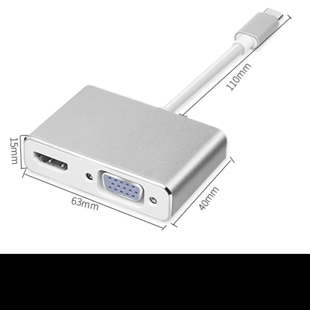Тип usb C к HDMI 4 К адаптер VGA USB конвертер для macbook pro samsung s8 note8 s9 3 1 dongle huawei p10 p20