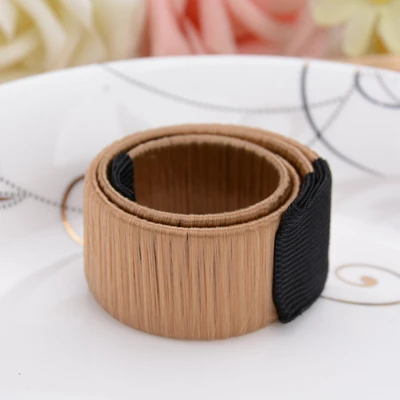 Золотой 1 шт. женский волшебный сладкий блюдо Diy инструмент для стрижки Быстрый бутон для волос для девочек синтетический парик пончик повязки для волос аксессуары для волос - Цвет: Золотой