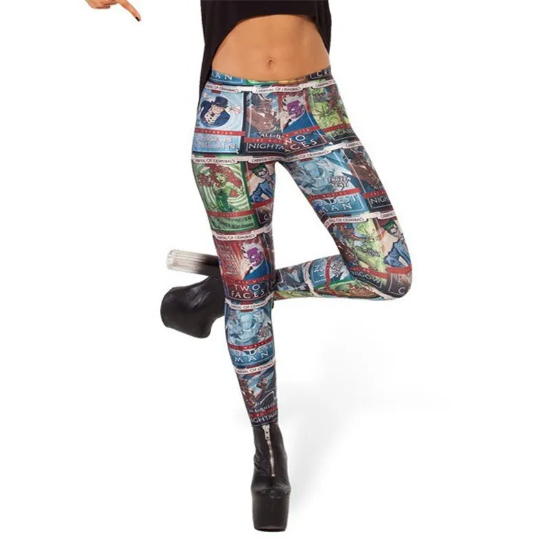 Горячие сексуальные модные пиратские леггинсы штаны цифровая печать готические