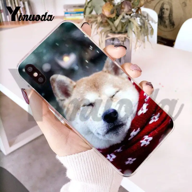 Yinuoda Шиба ину забавная собака Coque Shell аксессуары для телефонов Чехол для iPhone 6S 6plus 7plus 8 8Plus X XS XR11 11pro 11promax