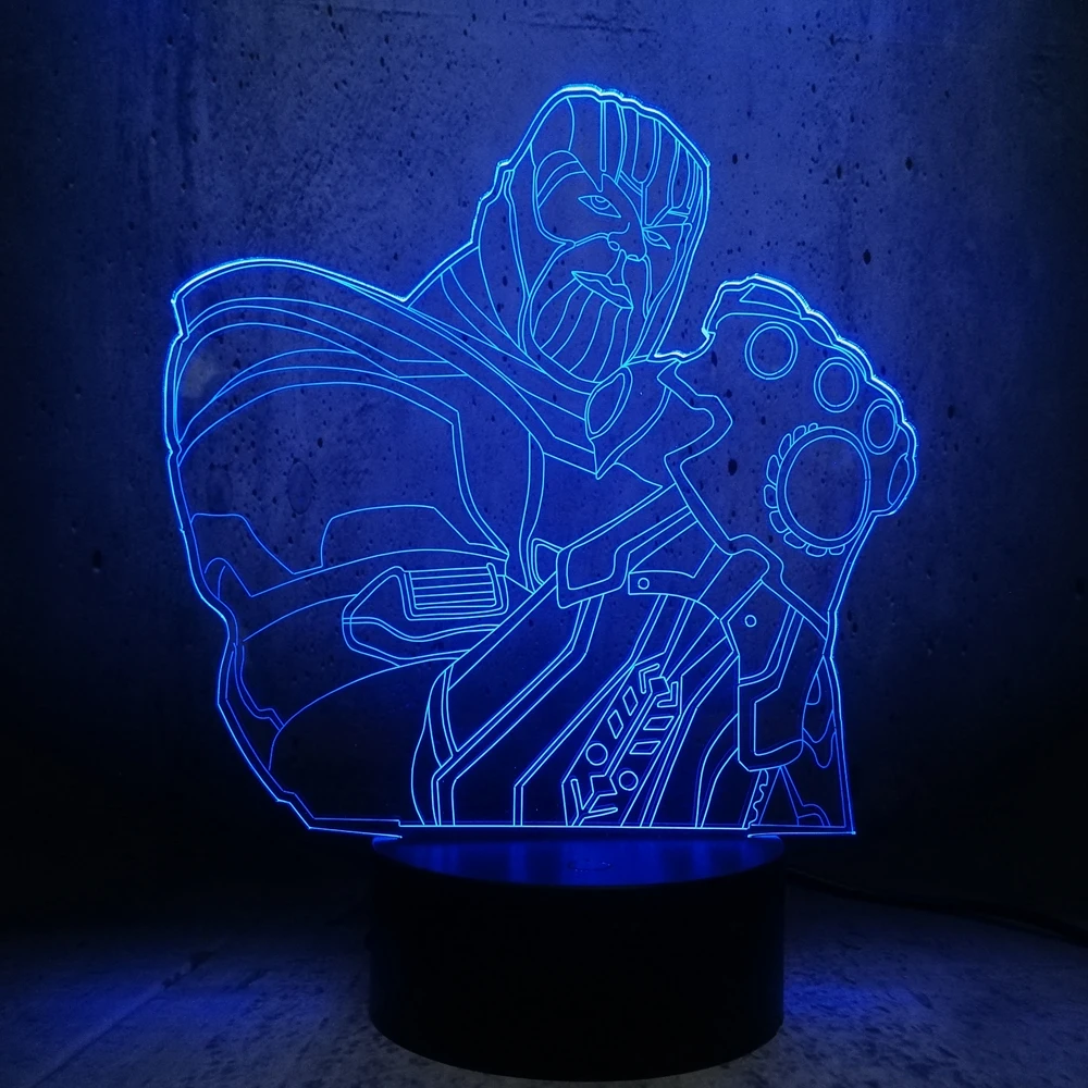 3D светодиодный ночник светильник полубоди большой злодей тэнос парень сильный