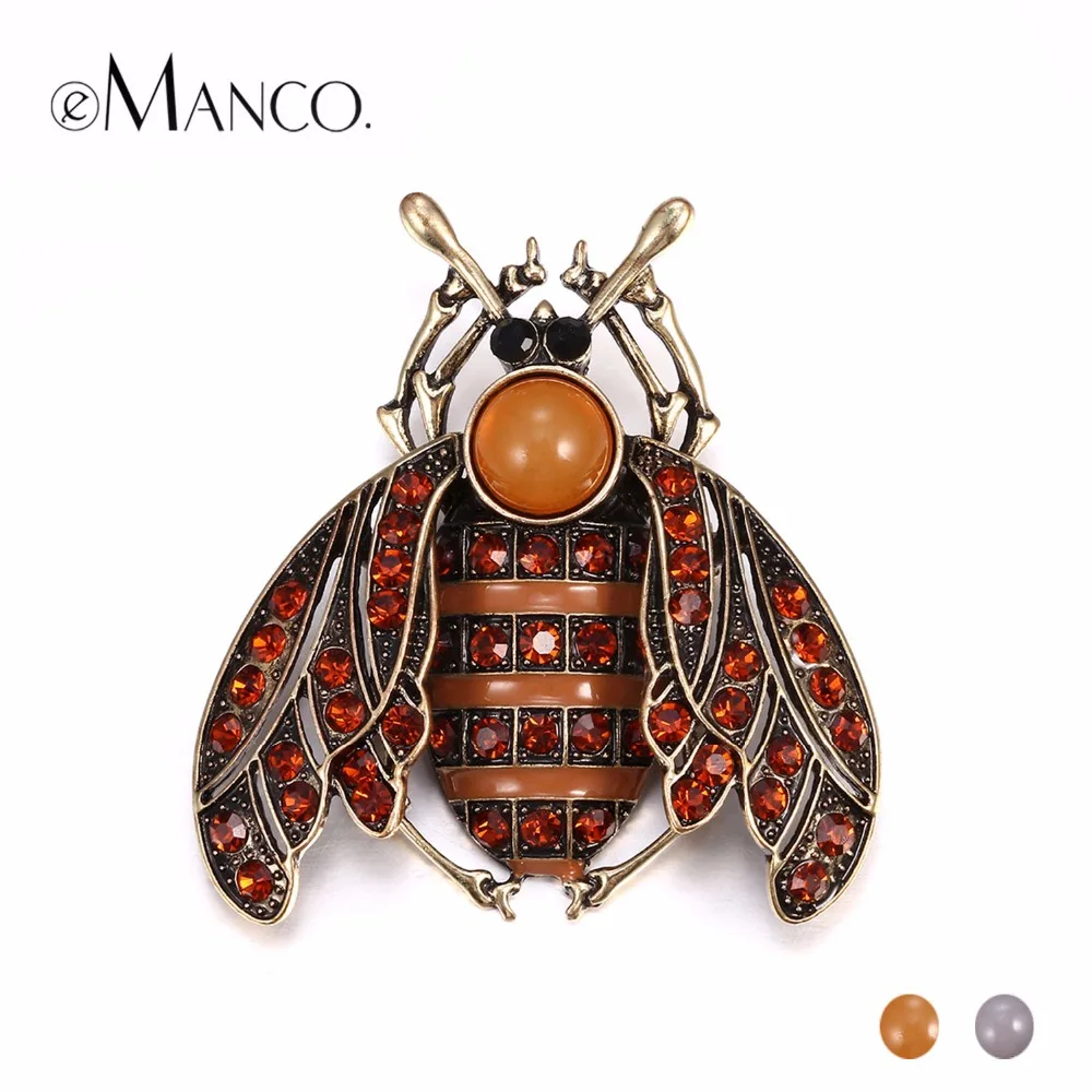 Броши на булавке для женщин винтажные хрустальные пчелы и в форме цикады модные