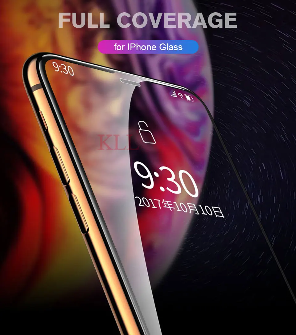 11D стекло для iPhone X XR XS MAX 9H полное покрытие холодная резьба изогнутые края протектор экрана для iPhone 6 6s 7 8 Plus закаленное стекло