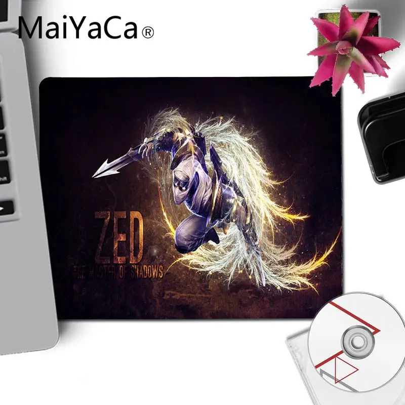 No Lock Edge25x29cm MaiYaCa дизайн League of Legends Zed коврик для мыши для ноутбука и компьютера Гладкий коврик для письма настольные компьютеры коврик для игровой мыши - Цвет: No Lock Edge25x29cm