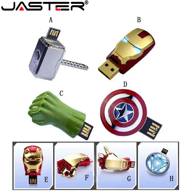 JASTER Usb 2,0 мультяшный крутой ручной флеш-накопитель имитация флеш-накопитель 4 ГБ 8 ГБ 16 ГБ 32 ГБ 64 Гб карта памяти мини u-диск