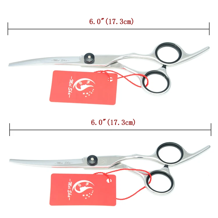Meisha 6 inch Professional Pet Grooming Scissors Set for Hairdressing Dog Cutting Thinning Curved Shears Puppy Cliper HB0022