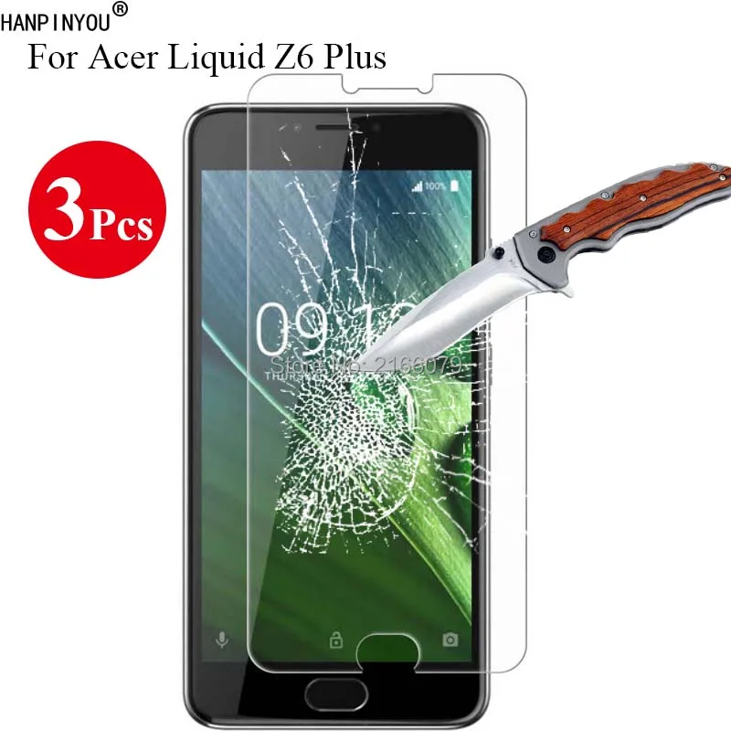 Новое закаленное стекло 3 шт./лот 9H 2.5D Защита экрана для Acer Liquid Z6 Plus + 5 &quot защитная