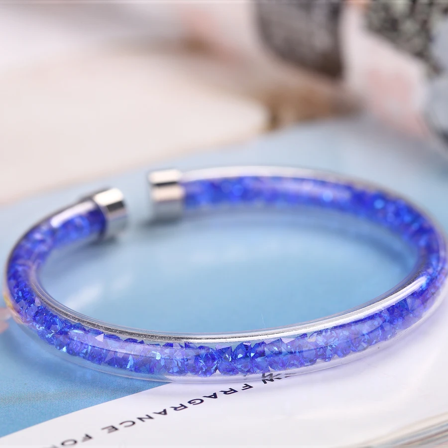Malanda бренд 2017 Оригинальный Кристалл от Swarovski Модные прозрачные Magic Браслеты