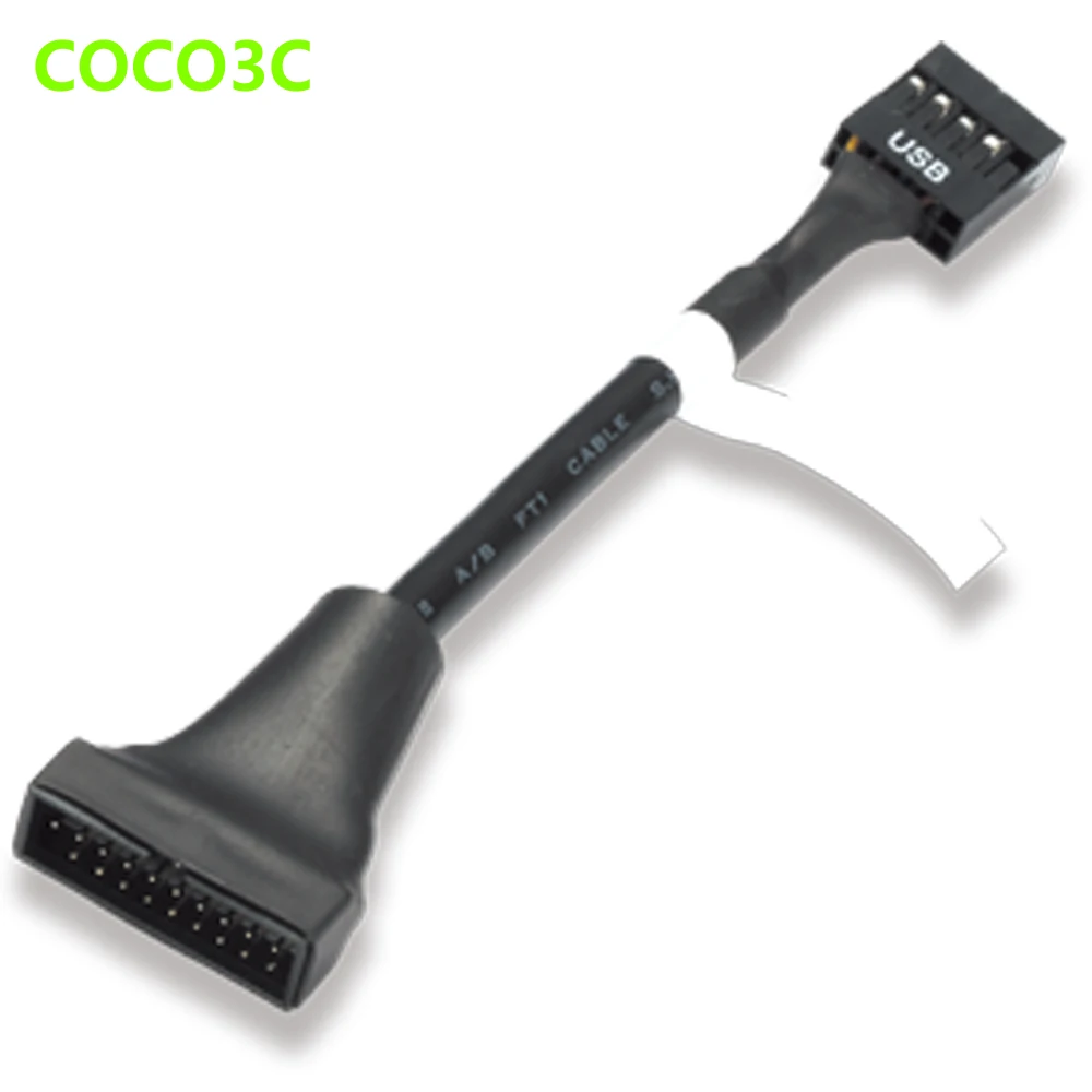 Кабель переходник для материнской платы с 19 pin USB 3 0 со штекером на 9 Pin 2 0|cable usb 10 m|usb