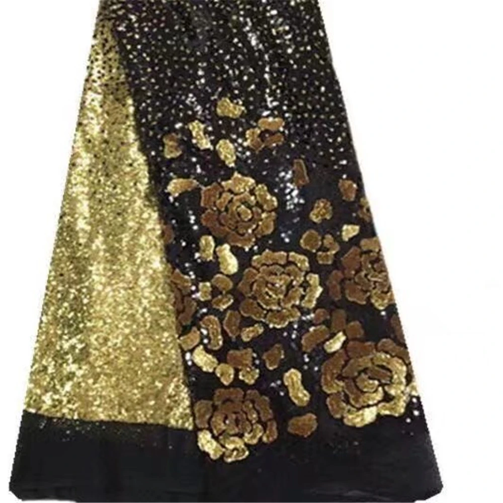 Тюль с Блёстки вышитые Кружево отделка высокое качество 2017 африканская блесток