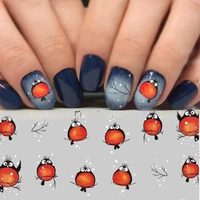 new snegirami series nail stickers fly snegiri bird nail art sticker decals nail manicure decoration 1pc