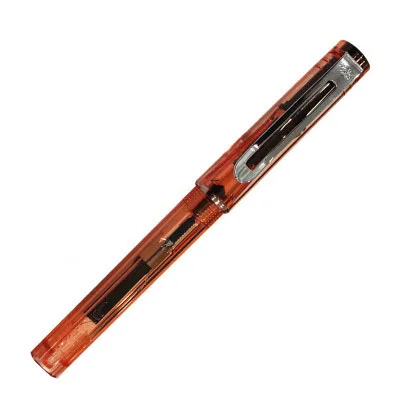transparent red Jinhao599A чернильная авторучка ярких цветов с чернильным картриджем подарочный набор для студентов каллиграфия пластиковые ручки для письма - Цвет: transparent red