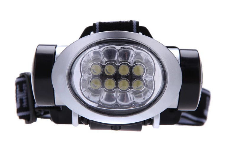 Головная лампа 8 светод. шахтер фара фары регулируемая рыбалка отдых на природе