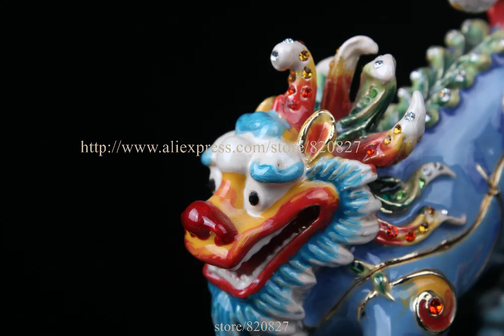 Feng Shui Dragon Trinket Box Asian Unique Home Decorative Box Jewelry Box Dragon Crafts Lucky Bringing Trinket Box 2 pcs pair