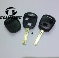 replacement car key casefor toyota 2 buttons remote key shell blanks with 38mm toy48 short blade