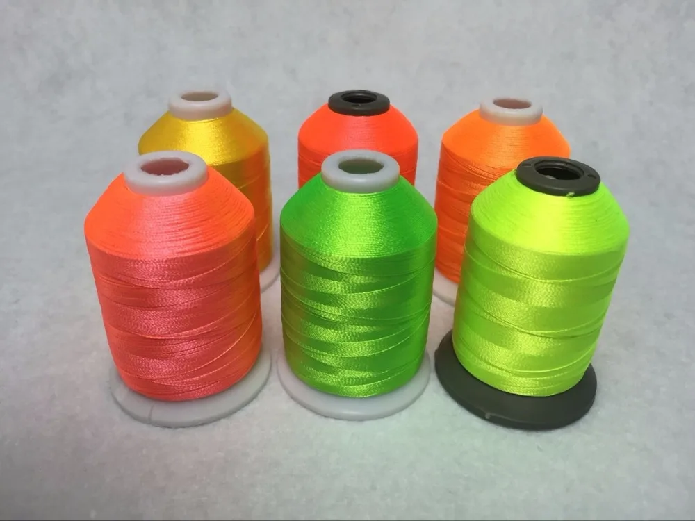 Новое поступление полиэстер вышивка нить с популярными 6 неоновых цветов