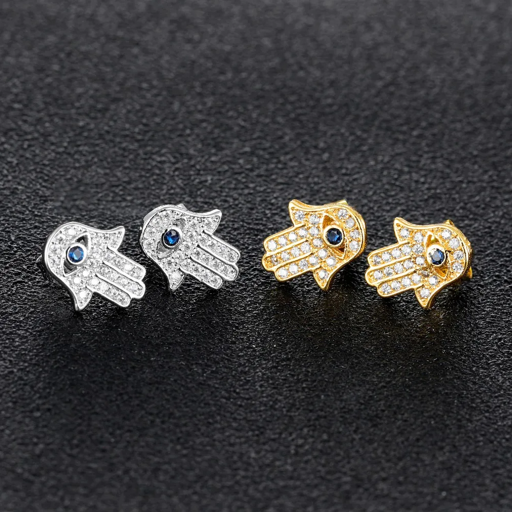 Личность Хамса защитный амулет в виде ладони серьги гвоздики для женщин модные