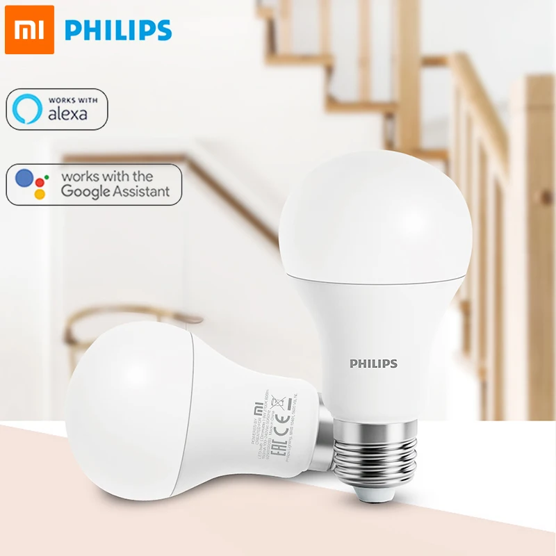 Xiao mi Philips светодиодный светильник E27 белая лампочка 800 люменов 9 Вт Wifi приложение