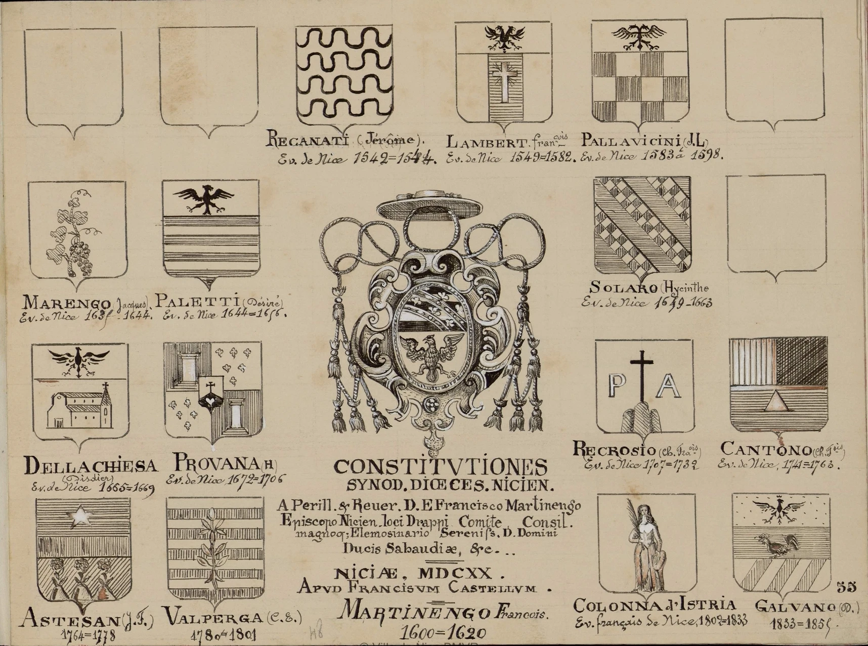 Armorial Peerage Nobiliaire Insignias Recanati классические холщовые картины винтажные настенные