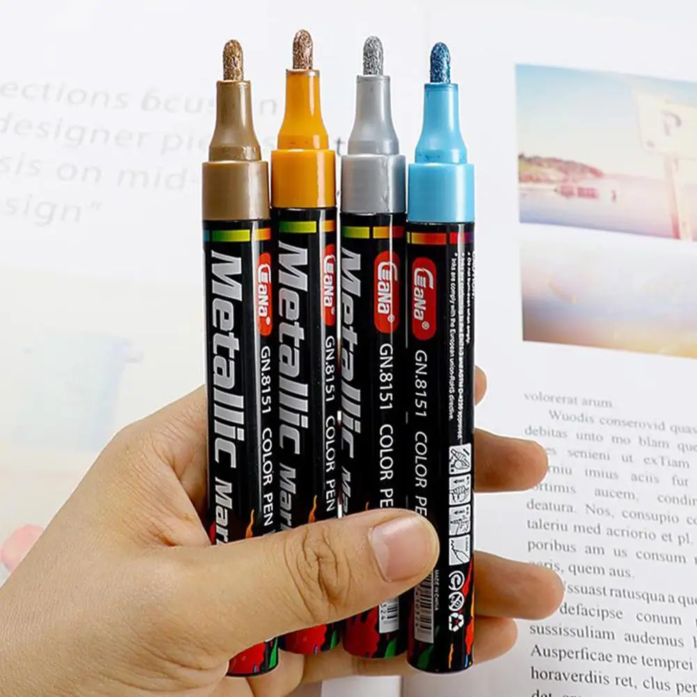 15 цветов металлический цветной маркер ручка для воды черная карта керамические