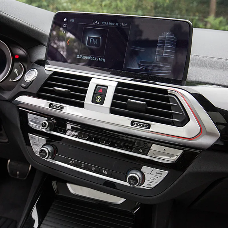 

ABS Автомобильная центральная консоль Кондиционер Выход рамка украшение Накладка для BMW X3 G01 G08 2018 LHD аксессуары для интерьера