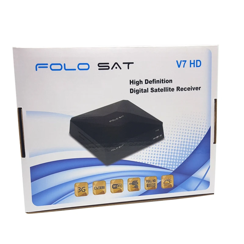 [Натуральная кожа] folosat V7 HD DVB-S2 MPEG4 спутниковый ТВ-приемник Поддержка ключ powervu biss