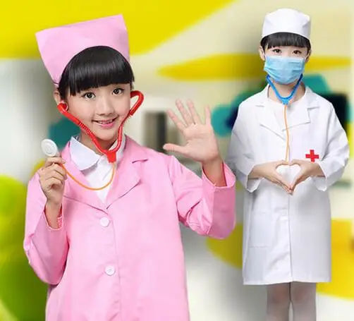 Детский маскарадный костюм на Хэллоуин Детское платье для доктора униформа