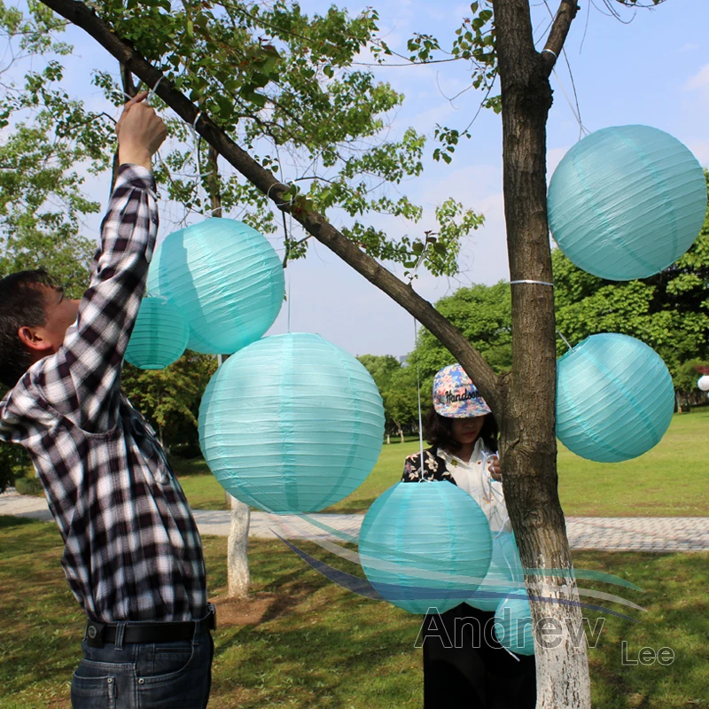 7 шт./лот небесно голубые фонарики китайские традиционные свадебные круглые