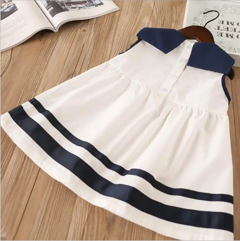 2018 Детские Обувь для девочек летние хлопковые темно-воротник лук Платья женщин