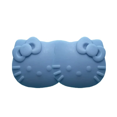 pale bule 10 шт., силиконовые мини-бусины hello kitty, пищевого качества, силиконовые бусины-прорезыватели, милые DIY, прорезыватели для зубов, ожерелье для кормления, Детские бусины-прорезыватели - Цвет: pale bule