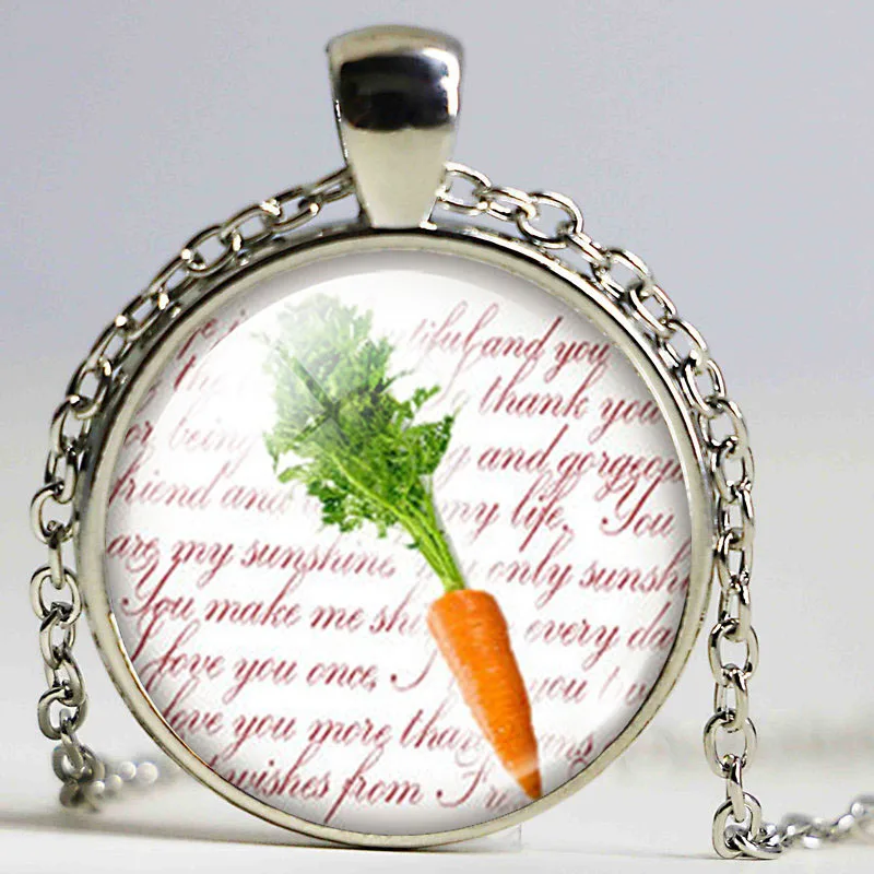 Ожерелье с морковкой подвеска ювелирные изделия Рождественский подарок